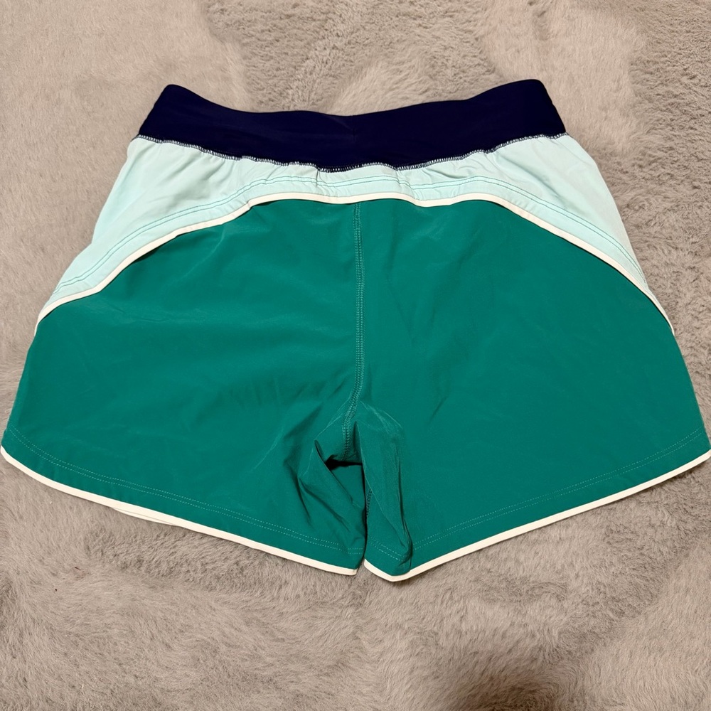 Lands' End SunShade UPF 50 5" Swim Board Shorts with Panty Size 4 Green Pockets - Picture 9 of 12